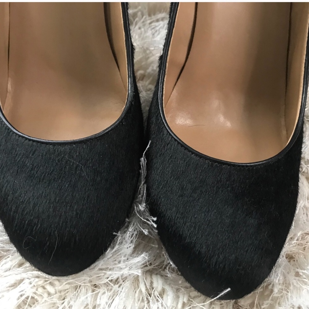 Ann Taylor Black Pony Hair Pumps
